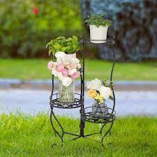 Round Potted Pot Stand Plants