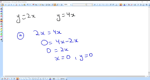 Equation Y 2x And Y 4x Solve