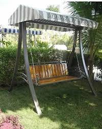 Iron Modern Outdoor Garden Swings 3 Seater