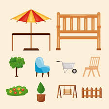 Garden Icon Set On White Background