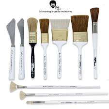 Bob Ross Oil Painting Brushes And