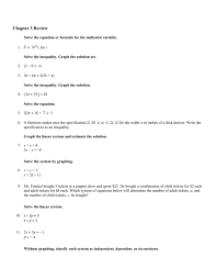 Chapter 3 Review Solve The Equation Or
