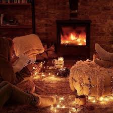 Cozy Place By The Fire During Winter
