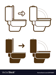 Put Down Toilet Seat Icon Cartoon