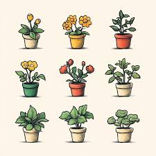Handdrawn Icon Set For A Gardening App