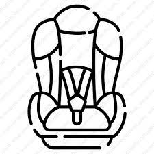 Baby Car Seat Vector Icon