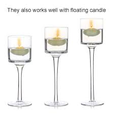 Cubilan Clear Glass Hurricane Candle Holder Set Of 15