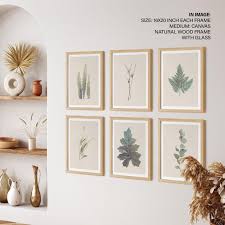 Vintage Leaves Framed Wall Art Set Of