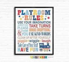 Buy Playroom Rules Printable Art Play