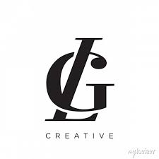 Gl Logo Design Vector Icon Wall