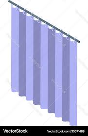 Textile Shower Curtain Icon Isometric