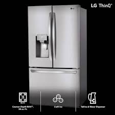Lg Lhfs28xbs Printproof Stainless Steel 28 Cu Ft 3 Door French Door Standard Depth Refrigerator With Dual Ice Makers