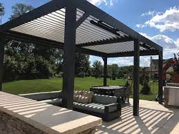 Modern Louvered Pergola Transitional