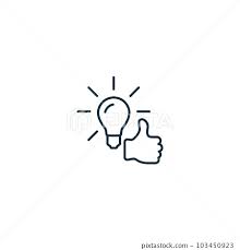 Good Idea Icon Monochrome Simple Sign