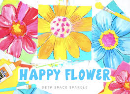 Happy Flower Draw Paint Along Deep