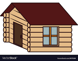 Wooden House Camp Icon Design Royalty
