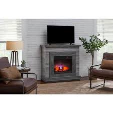 Wildercliff 45 In W Electric Fireplace Wall Mantel In Gray
