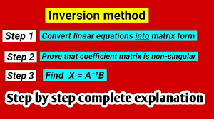 Inversion Method Linear Equations