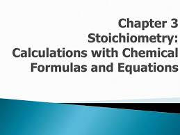 Calculations With Chemical Formulas