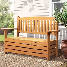 Outdoor Storage Bench Wooden Garden