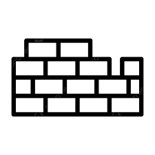 Brickwall Line Icon Vector Brickwall
