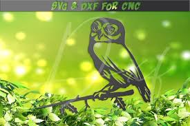 Owl Tree Spike Dxf And Svg Bird On