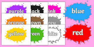 Colour Names On Splats Art Teacher