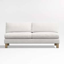 Pacific 2 Seat Armless Sofa With Wood