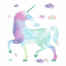 Roommates Galaxy Unicorn L And Stick Giant Wall Decal With Glitter