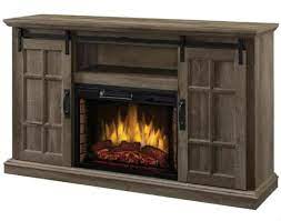 55 Colton Infrared Media Electric Fireplace Aged Oak Finish Muskoka