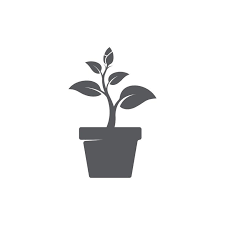 Leaf And Pot Icon Potted Plant Icon