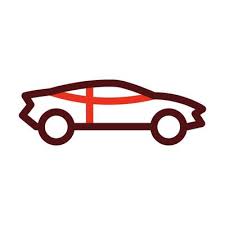 Sports Car Glyph Two Color Icon For