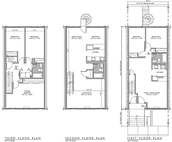 2 Story 3 Bedroom Row House Floor Plan