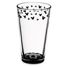 Disney Glass Tumbler Etched Mickey