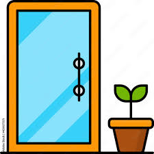 Glass Door Icon Stock Vector Adobe Stock