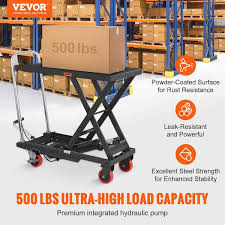 Vevor Hydraulic Lift Table Cart 500 Lbs