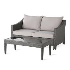 Noble House Antibes Grey 2 Piece Wicker