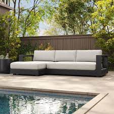 Telluride Aluminum Outdoor 113in 2 Piece Sectional Dark Bronze West Elm