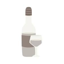 Red Wine Bottle Label Vector Art