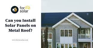 Install Solar Panels On Metal Roof