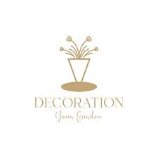 Luxury Plant With Vase Decorative Logo