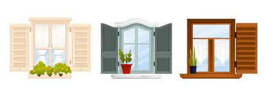 Window Shutter Icon Vector Images Over