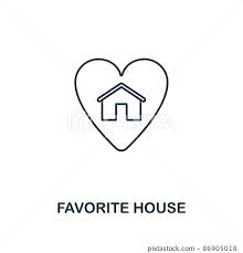Favorite House Icon Simple Element