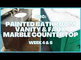 Bathroom Vanity And Faux Marble Countertop