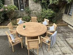 Teak Garden Furniture Round Table Lazy