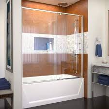 58 Inch H Semi Frameless Pivot Tub Door