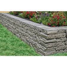 Ladera 16 In X 8 In X 3 In Greystone Concrete Retaining Wall Block 84 Piece 28 Face Feet Pallet