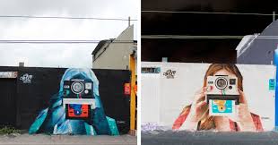 Graffiti Artist Uses Inverted Colors To