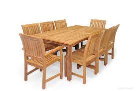 Teak Patio Dining Set For 8 Rectangular