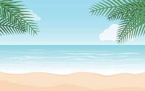 Beach Background Vector Art Icons And